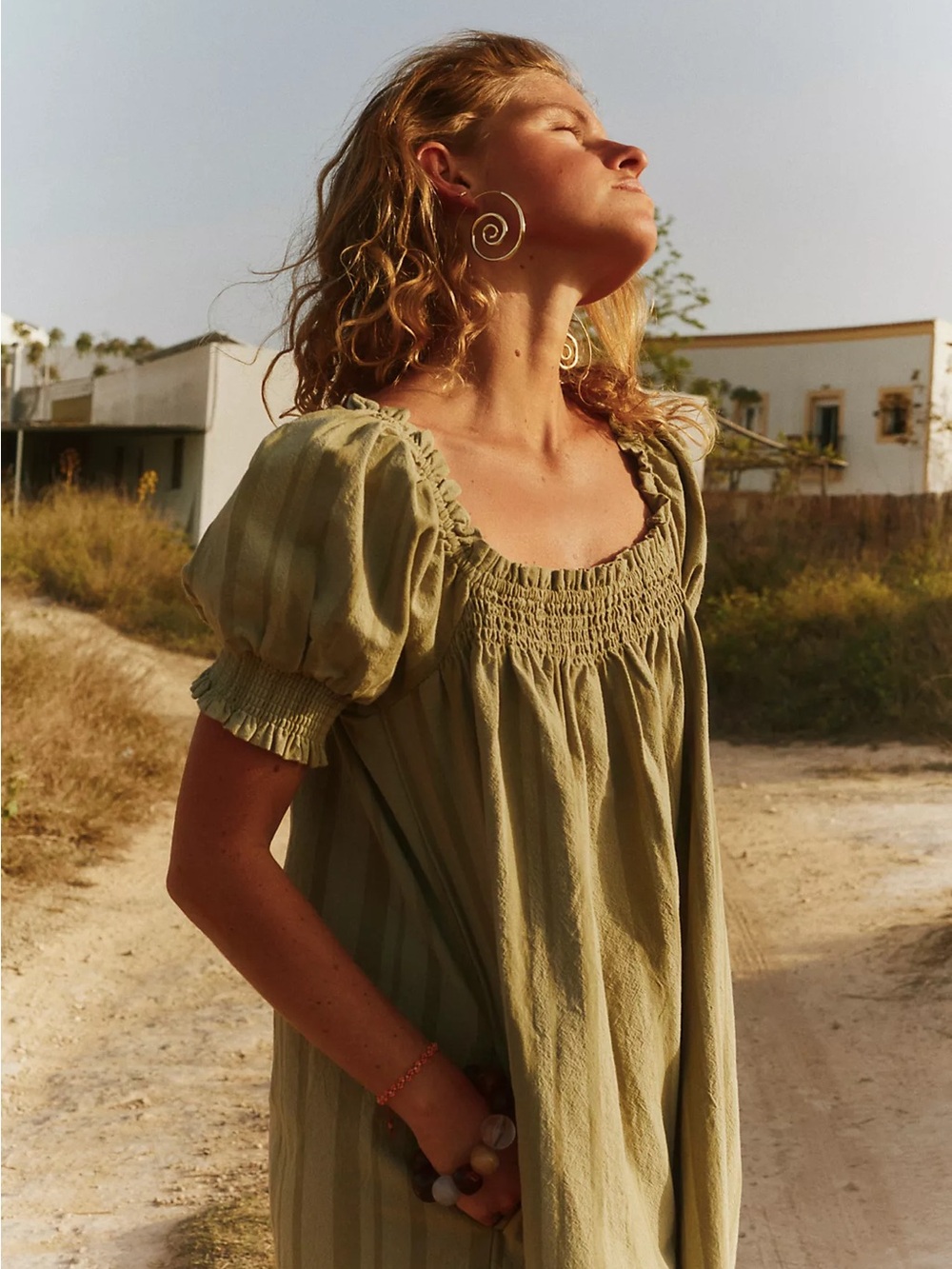 Free people mila mini dress in spanish moss sz M - Picture 4 of 10